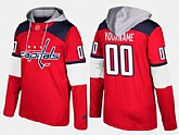 Capitals Men's Customized Name And Number Red Adidas Hoodie